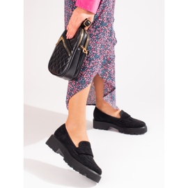 Vinceza ženske crne cipele od brušene kože crno 2