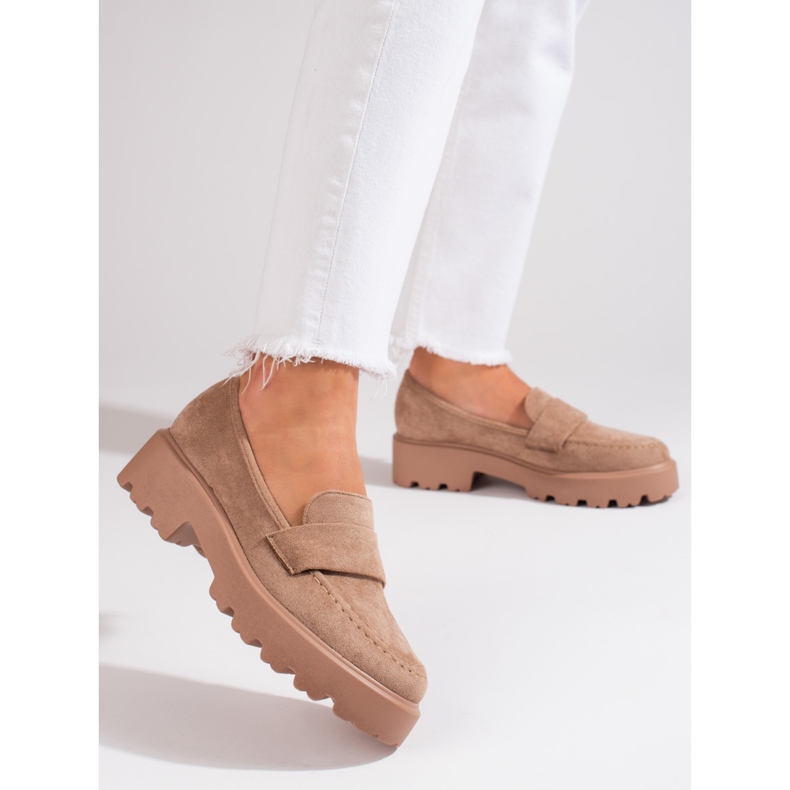 Vinceza ženske bež cipele od brušene kože 1