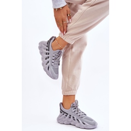 PG1 Modne ženske tenisice s čarapama Grey Daxo siva 2