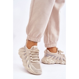 PG1 Ženske modne tenisice s čarapama Bež Daxo 2