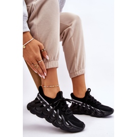 PG1 Modne ženske tenisice s čarapama, crne Daxo crno 2