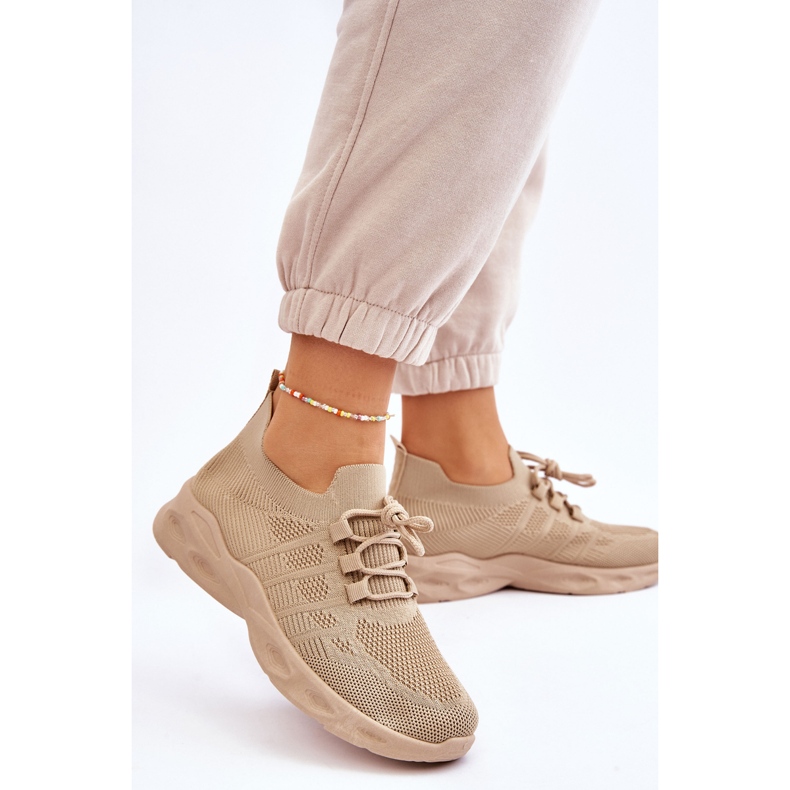 PG1 Ellison ženske sportske cipele s natikačama bež boje 2