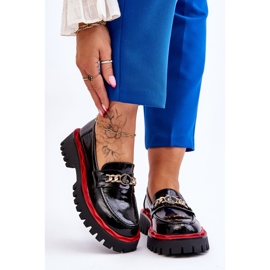 S.Barski Lakirane mokasine s platformom crne Ronin crno 1