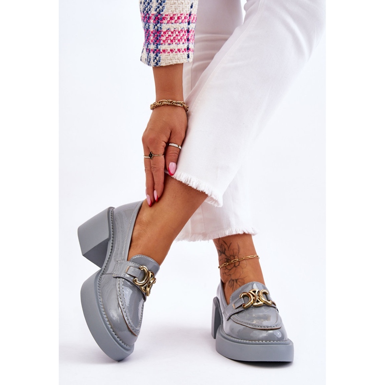 S.Barski Moderne salonke s debelim petama Svijetloplavi Imani plava 2