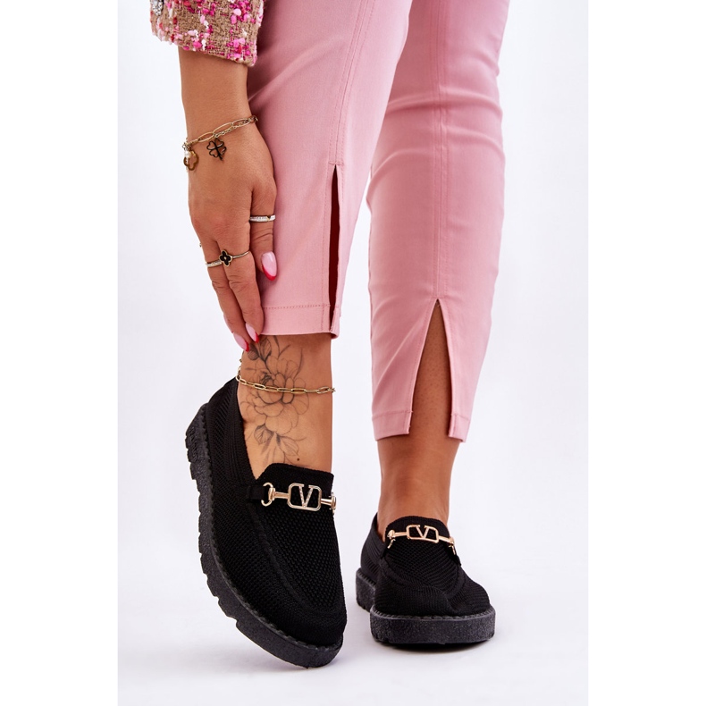 Ženske natikače s ukrasima crne Alena crna 1
