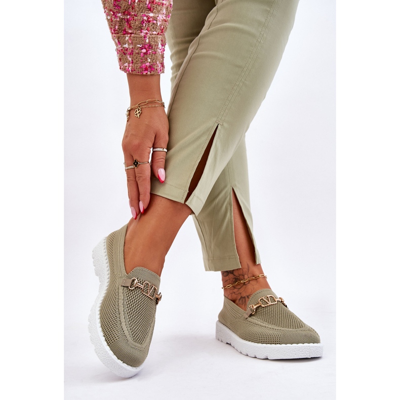 Ženske natikače s ukrasom Green Alena zelena 1