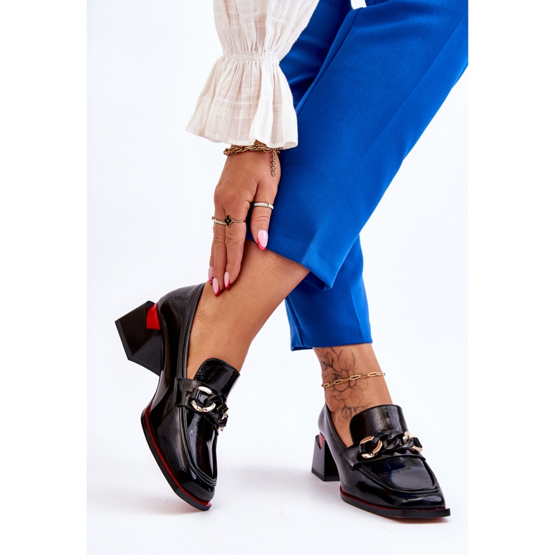 S.Barski Udobne cipele na nisku petu crne Valenti crno 2