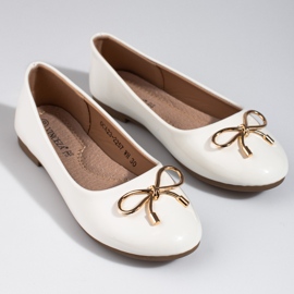 Vinceza Shelovet balerinke za djevojčice lakirane bijele boje bijela 1