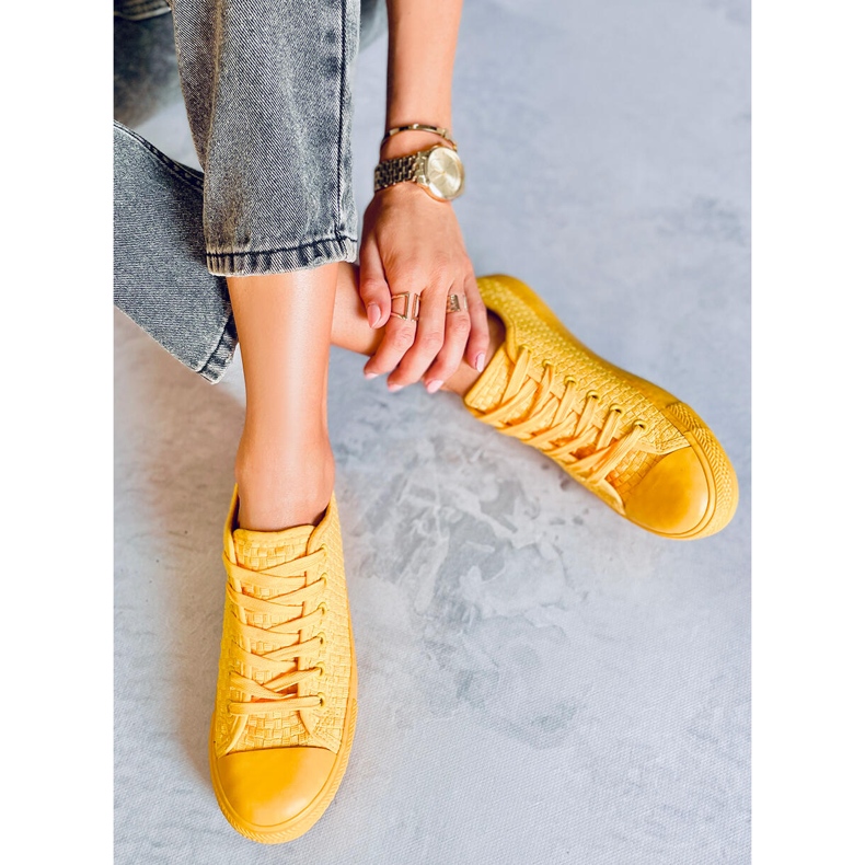 BM Sears Yellow jednobojne tenisice žuta boja 2