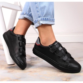 Big Star LL274A208 crne tenisice od ekološke kože na čičak crna 1