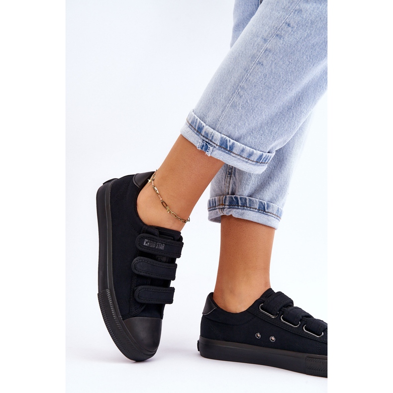 Klasične tekstilne tenisice s čičkom Big Star LL274A204 crne crna 2