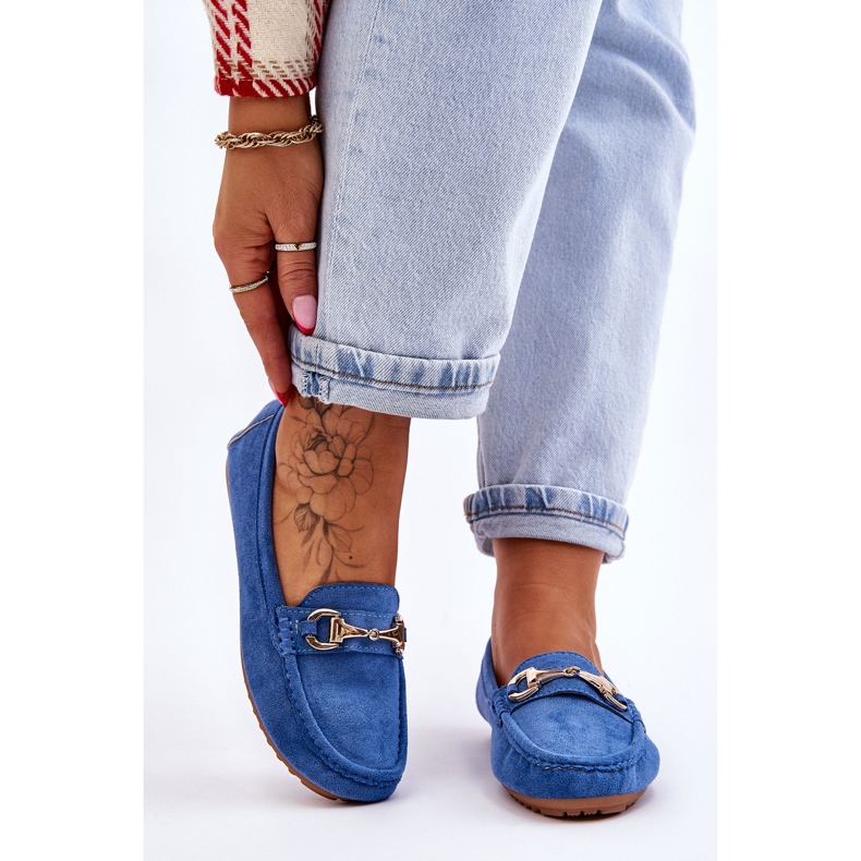 FC3 Klasične Arla plave mokasine od brušene kože ukrašene plava 1