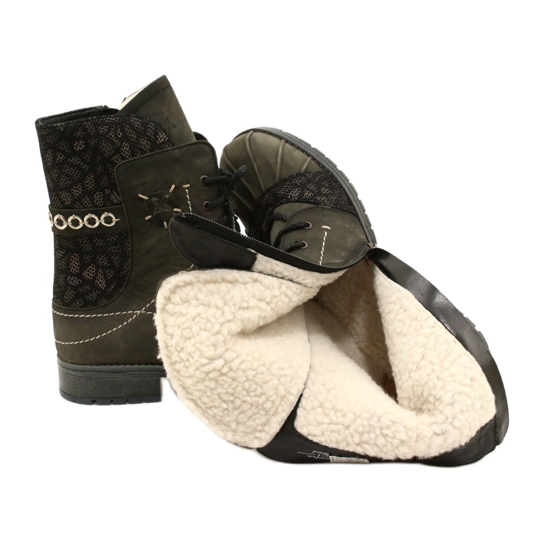 Ženske tople kožne čizme Maciejka Olive 03961-24 zelena 6