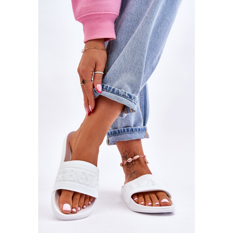 Modne ženske papuče Big Star LL274A159 Bijele bijela 2