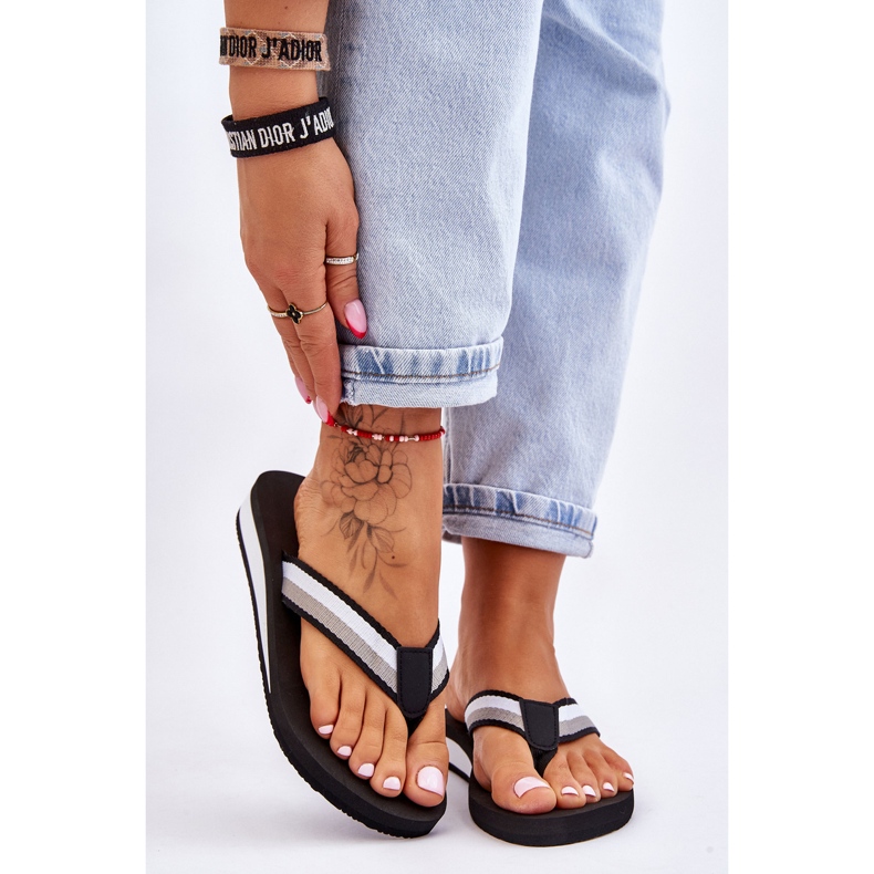 Ženske Big Star japanke s platformom LL274781 crne crno 1