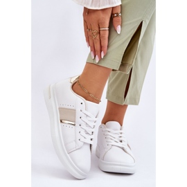 PG1 Ženske sportske cipele s platformom White Soris bijela 1