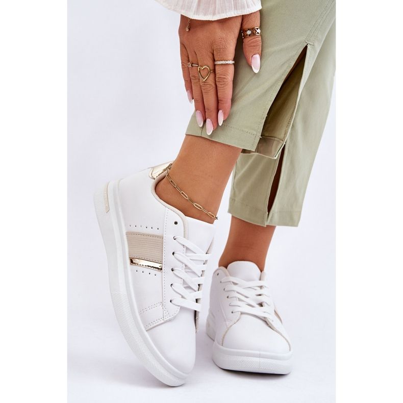 PG1 Ženske sportske cipele s platformom White Soris bijela 1