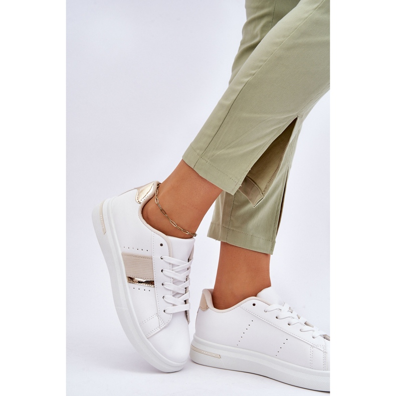 PG1 Ženske sportske cipele s platformom White Soris bijela 2