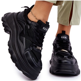 Sportske cipele na masivnu platformu GOE LL2N4030 crne crno 10