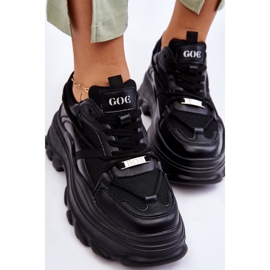 Sportske cipele na masivnu platformu GOE LL2N4030 crne crno 6