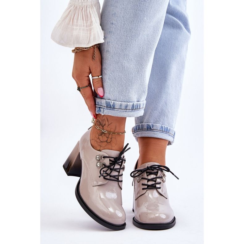 S.Barski Modne visoke potpetice svijetlosive Darren siva 1