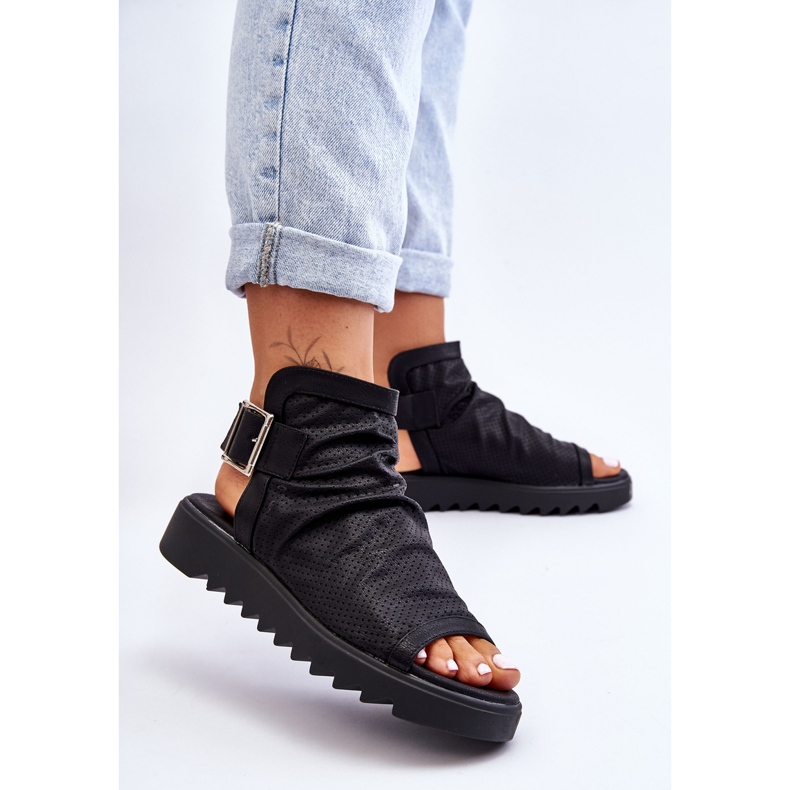 BM Adonis ženske sandale gležnjače crne crna 1