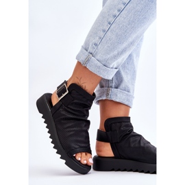 BM Adonis ženske sandale gležnjače crne crna 2