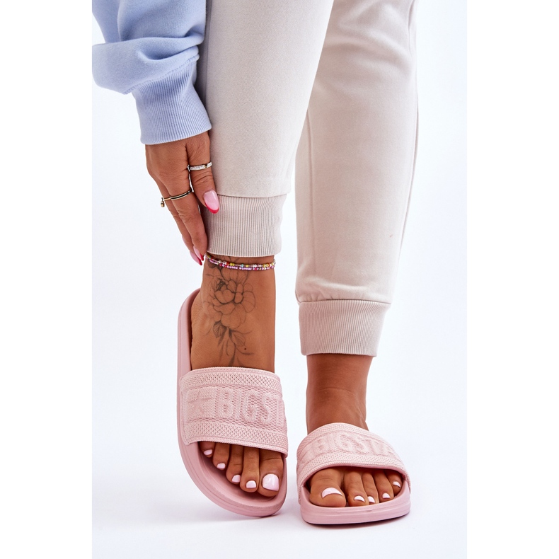 Modne ženske papuče Big Star LL274A157 svijetloružičasta 1