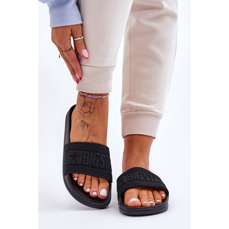 Modne ženske papuče Big Star LL274A158 crne crno 1