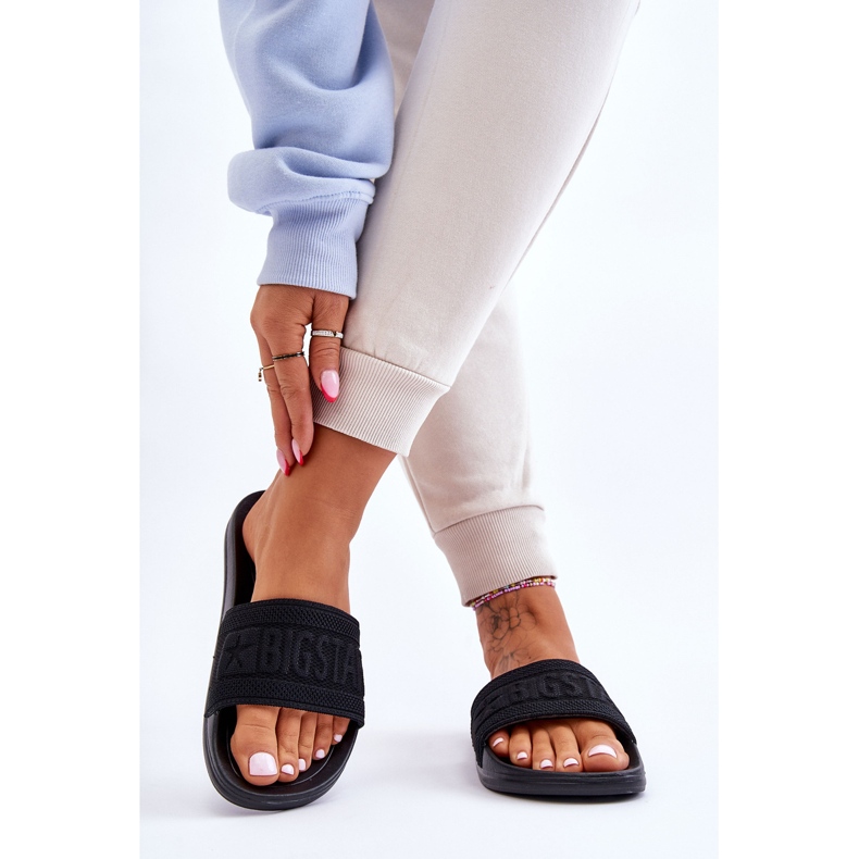 Modne ženske papuče Big Star LL274A158 crne crna 2