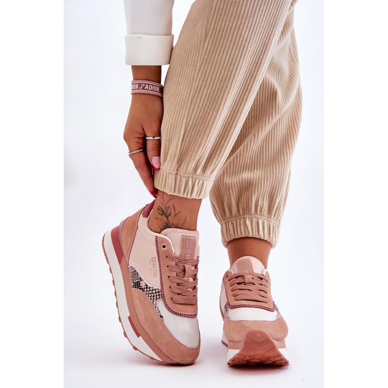 Modne tenisice Memory Foam System Big Star LL274366 Pink ružičasta 1