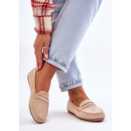 FC3 Ženske klasične antilop mokasine bež Ivana 2