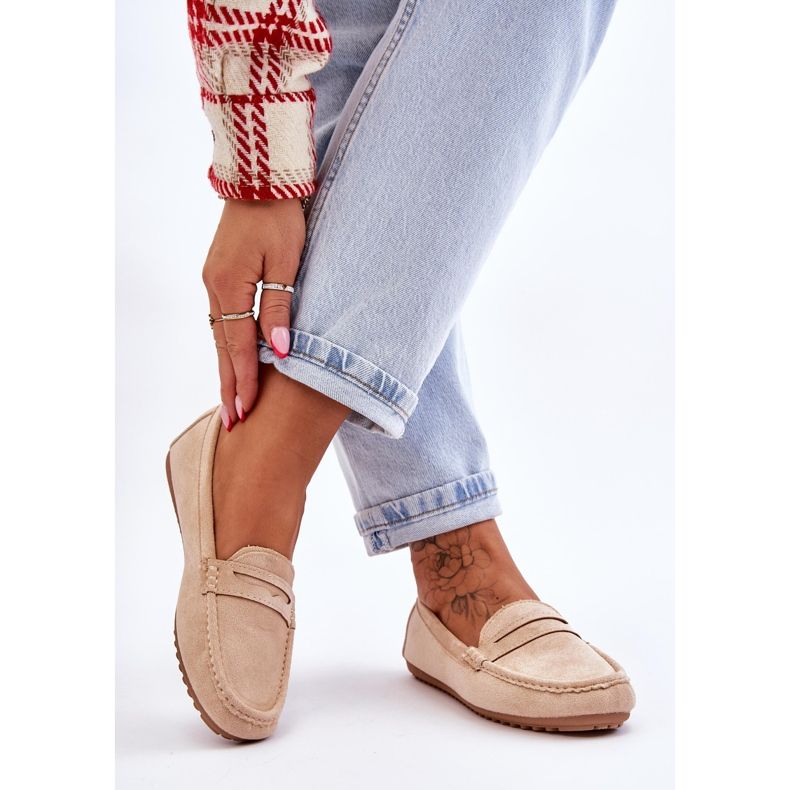 FC3 Ženske klasične antilop mokasine bež Ivana 2