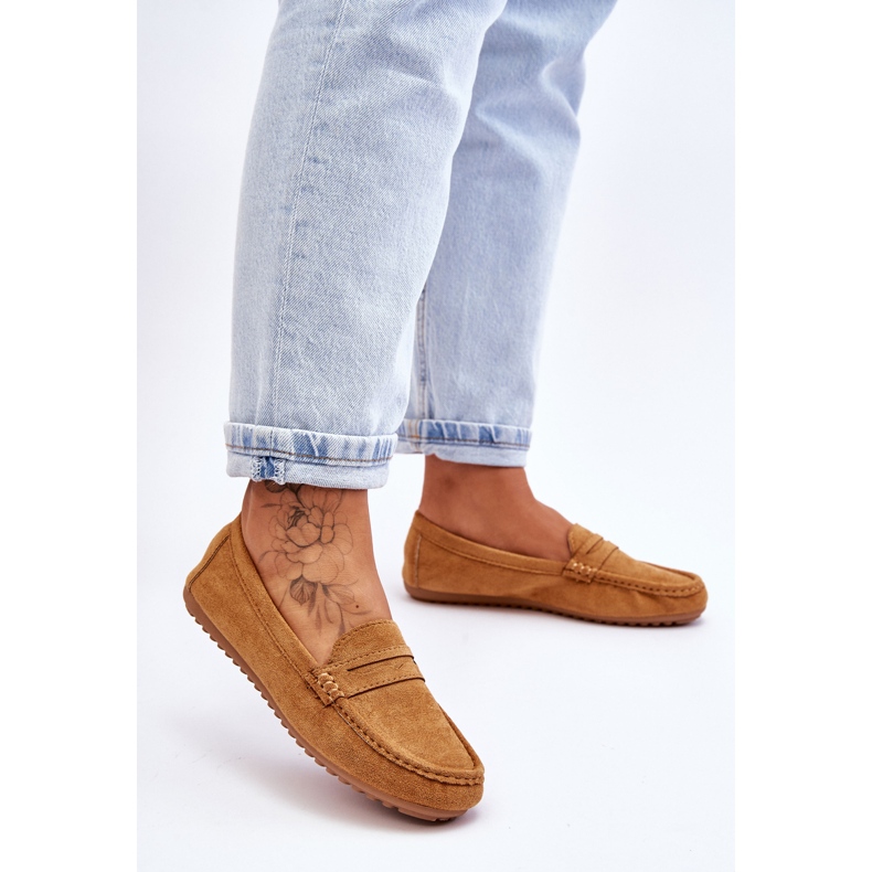 FC3 Ženske Camel Ivana klasične natikače od brušene kože smeđa 2