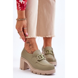 Lemar Elegantni brogovi na petu sa zelenim Harmell ukrasom zelena 1