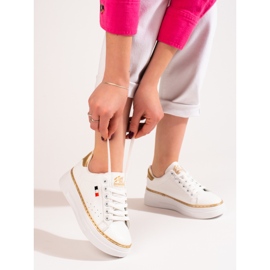 W. Potocki Bijele sportske cipele na platformu Potocki bijela 1