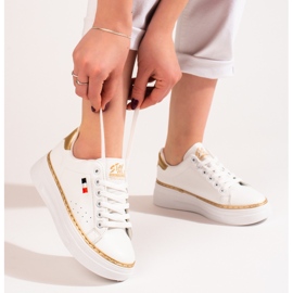 W. Potocki Bijele sportske cipele na platformu Potocki bijela 2