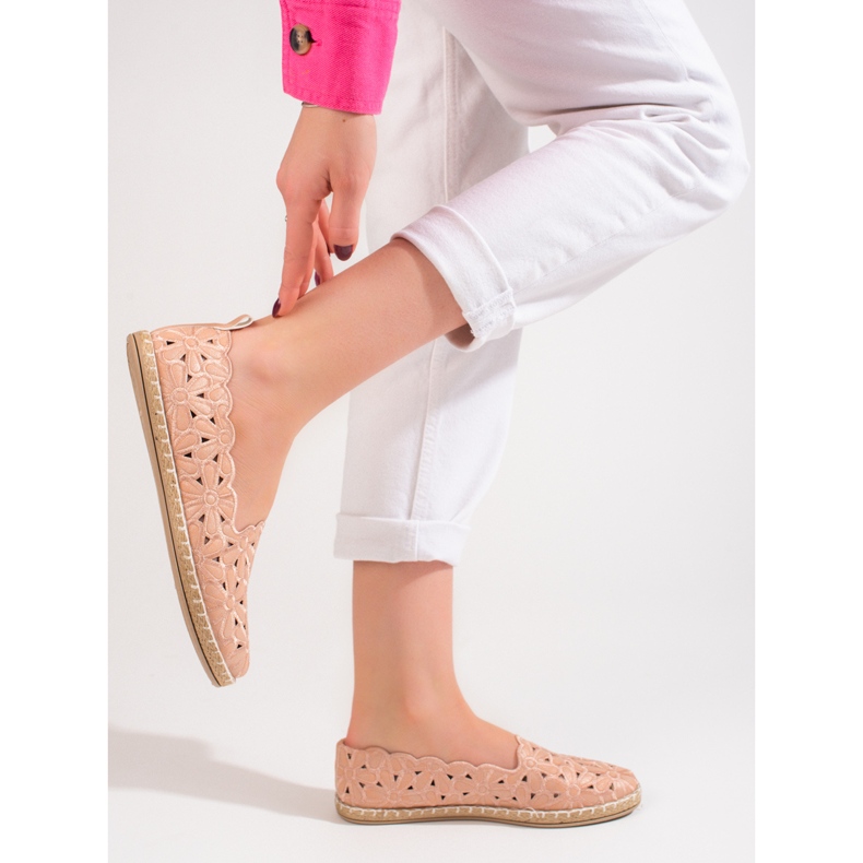 W. Potocki Ženske ažur balerinke Potocki bež boje 1