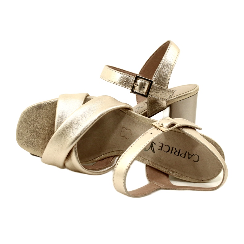 Ženske sandale Caprice 9-28302-20 969 zlatno metalik zlatni 5