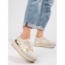 W. Potocki Ženske zlatne tenisice Potocki zlatna 1