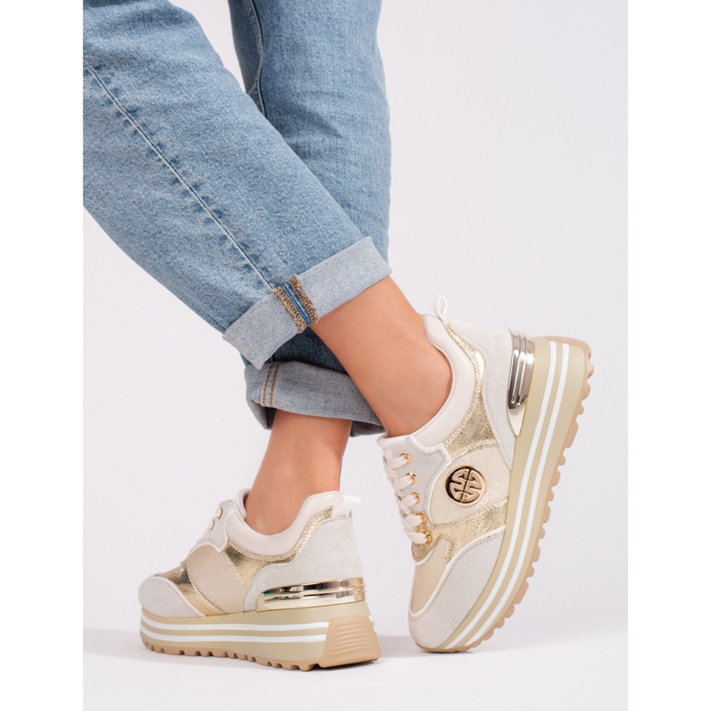 W. Potocki Ženske zlatne tenisice Potocki zlatni 2