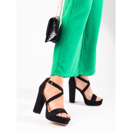 Shelovet crne sandale na visoku petu crno 1