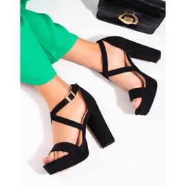 Shelovet crne sandale na visoku petu crno 2