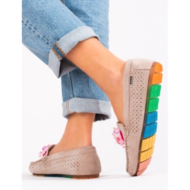 Ženske natikače od brušene kože Shelovet bež boje 2