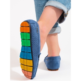 Ženske natikače od brušene kože Shelovet plave boje plava 2