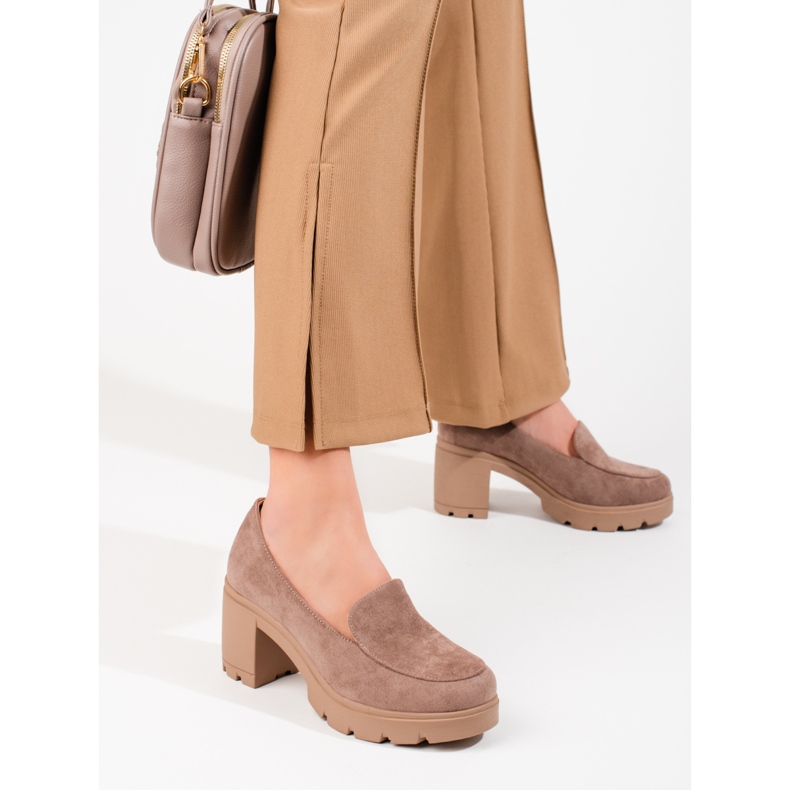 W. Potocki Ženske antilop cipele na visoku petu Potocki bež boje 1