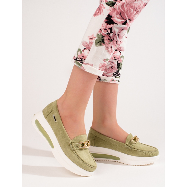 Ženske Shelovet zelene natikače na klin zelena 1