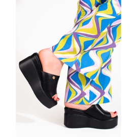 Goodin Ženski visoki klinovi s crnim klinovima crno 2