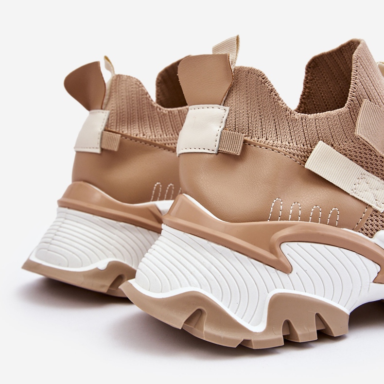 PS1 Ženske natikače s čarapama Tamno bež Keaton 1