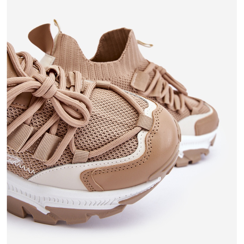 PS1 Ženske natikače s čarapama Tamno bež Keaton 2